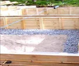 Ленточный фундамент для теплицы - тип 1