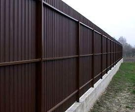 Ленточный фундамент под кирпичный забор - тип 1