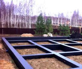 Ленточный фундамент под колонны - тип 3