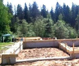 Ленточный фундамент углубленный - вариант 1