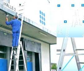 Лестница приставная алюминиевая 4 метра - модель 2