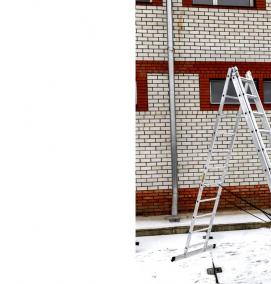 Лестница раскладная трехсекционная алюминиевая - модель 2