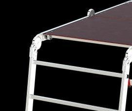 Лестница стремянка алюминиевая с площадкой - вариант 2