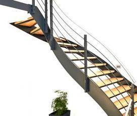 Лестница внешняя металлическая - модель 1