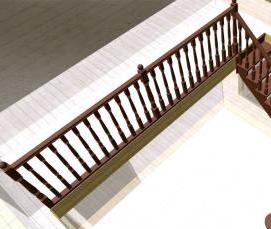 Лестница забежная деревянная - модель 1