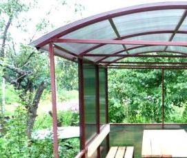 Летние беседки из поликарбоната - тип 2