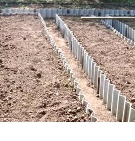 Листы шифера для грядок - модель 1