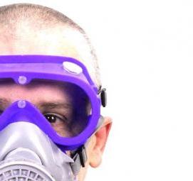 Маска респиратор с очками - вариант 2