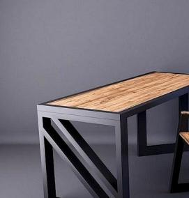 Мебель из металла и дерева на заказ - вариант 3