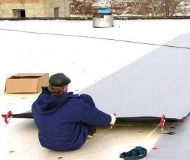 Мембранная кровля по профлисту - тип 1