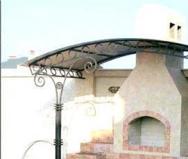 Металлическая беседка с барбекю - тип 1