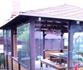 Металлическая беседка с барбекю - тип 3