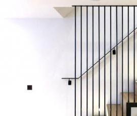 Металлическая лестница белая - модель 3