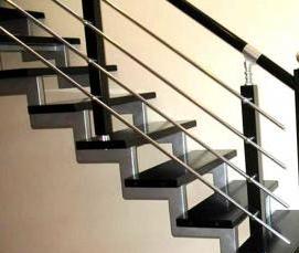 Металлическая лестница из профильной трубы - модель 1