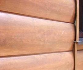 Металлические фасадные панели под дерево - модель 1