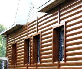 Металлические фасадные панели под дерево - модель 4