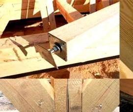 Металлические уголки для крепления деревянных конструкций - модель 4