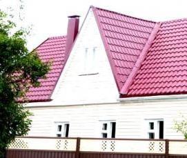 Металлочерепица цвет вишня - вариант 3