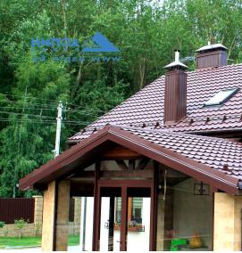 Металлочерепица шоколад - модель 3