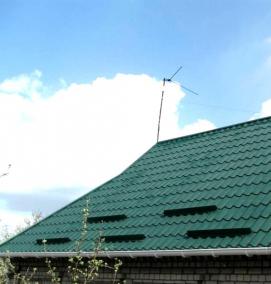 Металлочерепица зеленый мох - вариант 4