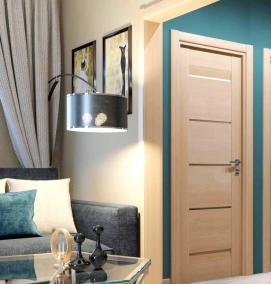 Межкомнатные двери дуб бьянко - тип 3