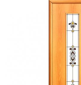 Межкомнатные двери миланский орех со стеклом - модель 1