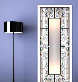 Межкомнатные двери с вертикальным стеклом - модель 3