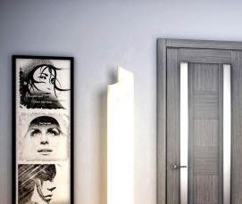 Межкомнатные двери серые матовые - вариант 4