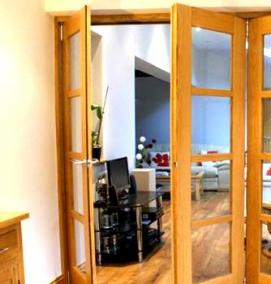 Межкомнатные двери типа гармошка - модель 1