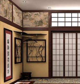 Межкомнатные двери в японском стиле - модель 4