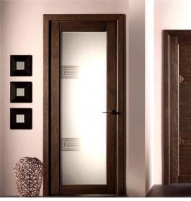 Межкомнатные двери венге со стеклом - модель 4