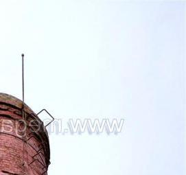 Молниезащита дымовой трубы котельной - вариант 3