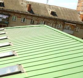 Молниезащита фальцевой кровли - модель 1