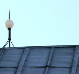 Молниезащита фальцевой кровли - модель 3