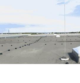 Молниезащита плоской крыши - тип 3