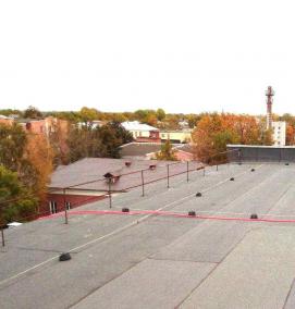 Молниезащита плоской крыши - тип 2