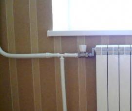 Монтаж батарей отопления - вариант 1