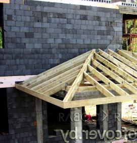 Монтаж четырехскатной крыши - модель 3