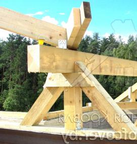 Монтаж четырехскатной крыши - модель 2