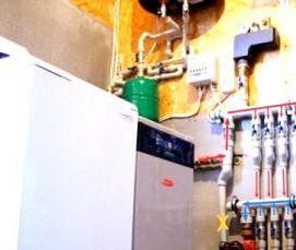 Монтаж дизельного котла отопления - тип 1