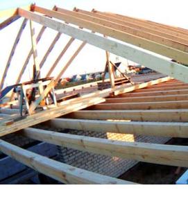 Монтаж двухскатной крыши - вариант 2