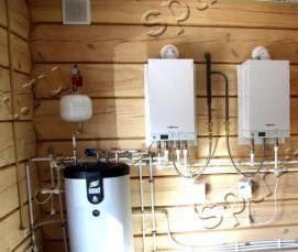 Монтаж котла отопления в доме - тип 1