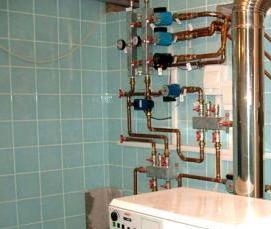 Монтаж котла отопления в доме - тип 4