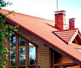 Монтаж кровли из цементно песчаной черепицы - вариант 1