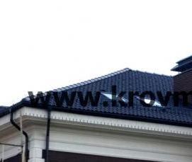 Монтаж кровли из цементно песчаной черепицы - вариант 3