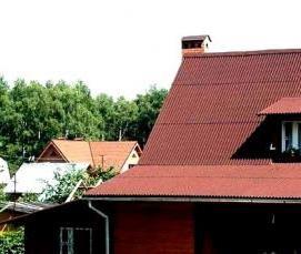 Монтаж кровли из ондулина - вариант 1