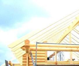 Монтаж крыши деревянного дома - модель 4