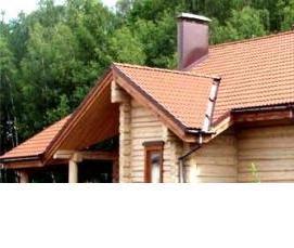 Монтаж крыши деревянного дома - модель 3