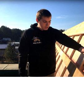 Монтаж крыши из профнастила - модель 4