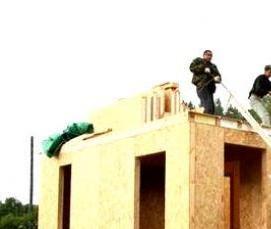 Монтаж крыши из сип панелей - модель 3